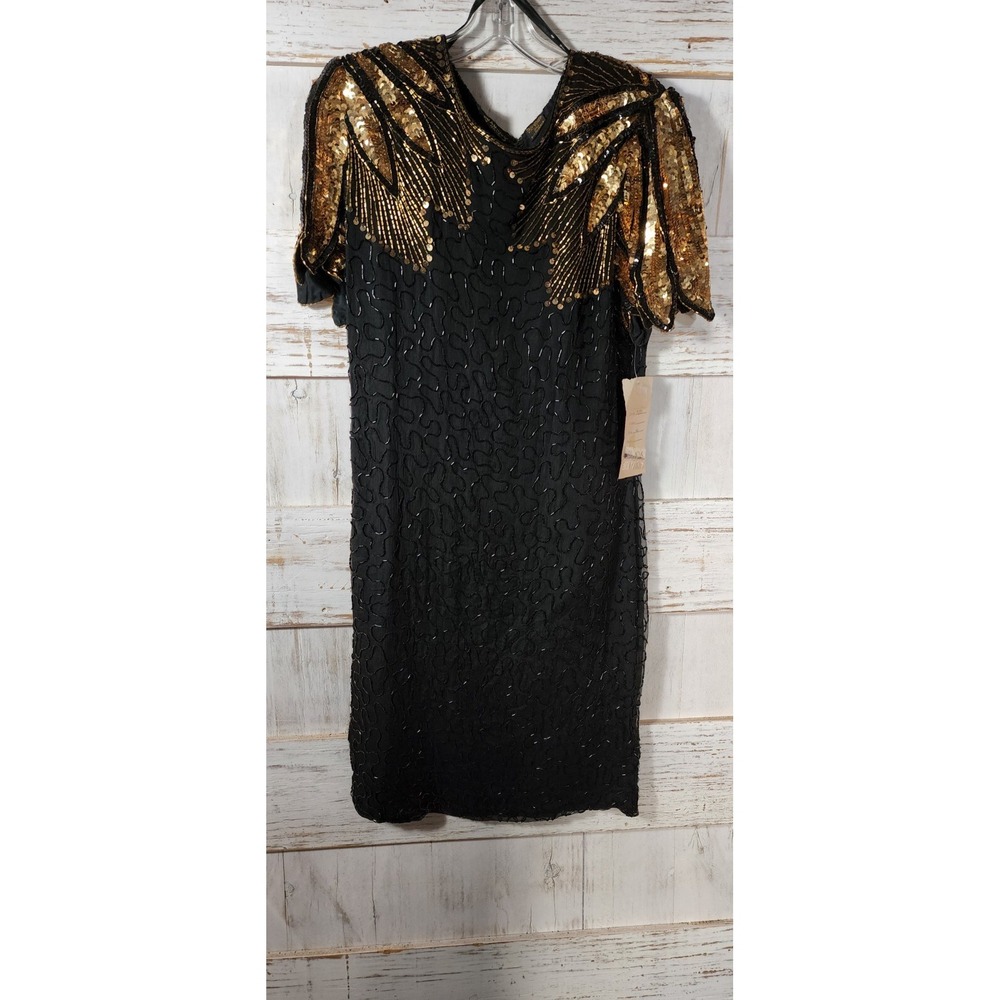 Mark And John By San @53 Womens Dress Size XLSilk Heavily Beaded  AND Sequins